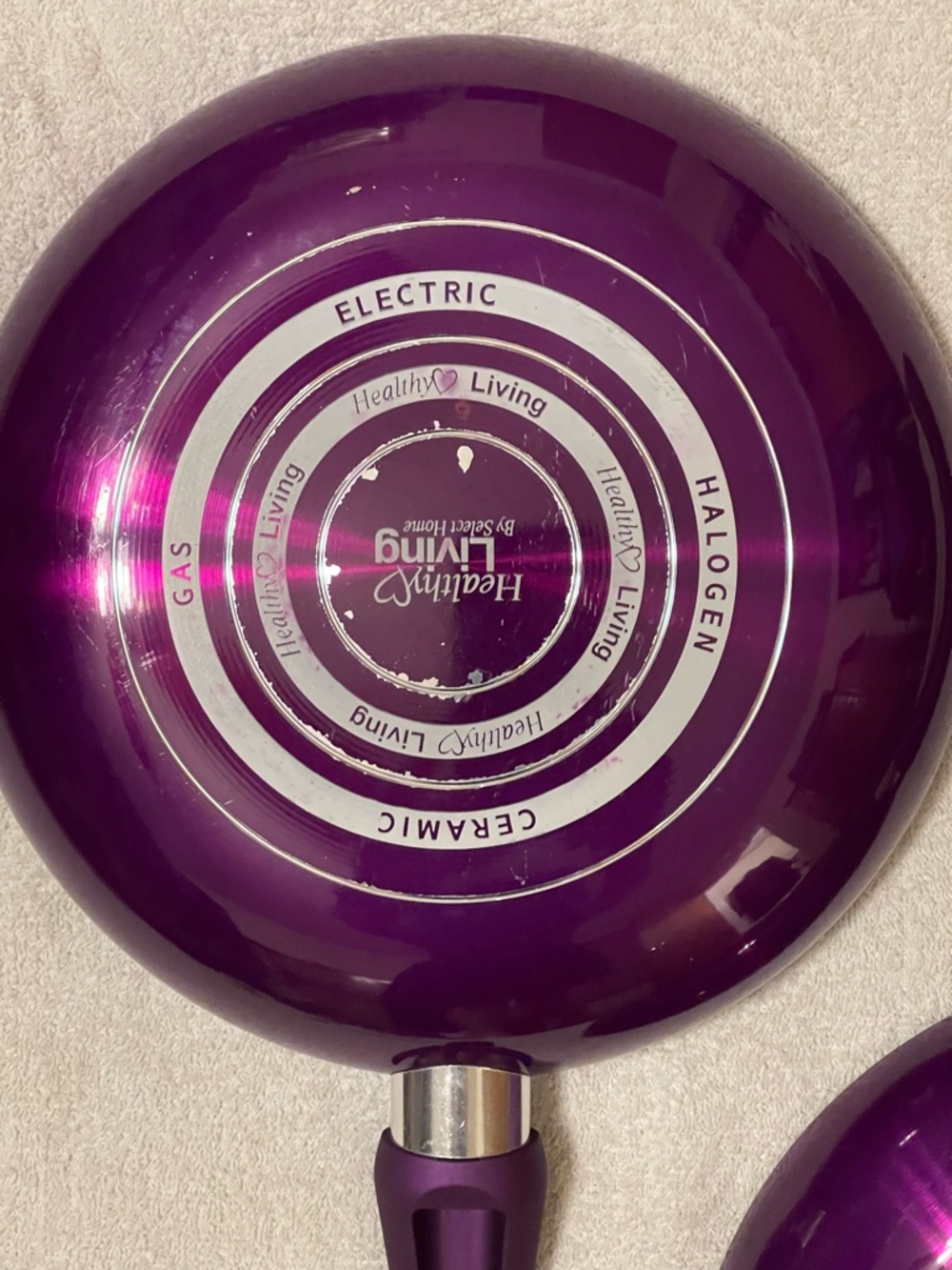 Healthy Living Ceramic Frying Pans (Set of 2) - Purple - Picture 4 of 4